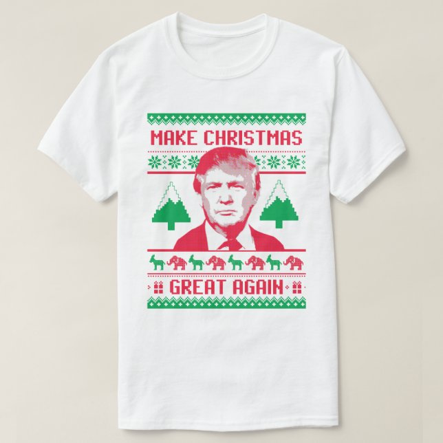 Camiseta Navidades de Trump - Que los Navidades vuelvan a s (Diseño del anverso)