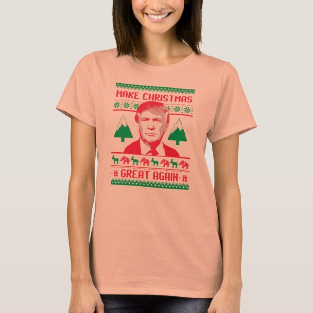Camiseta Navidades de Trump - Que los Navidades vuelvan a s (Anverso)