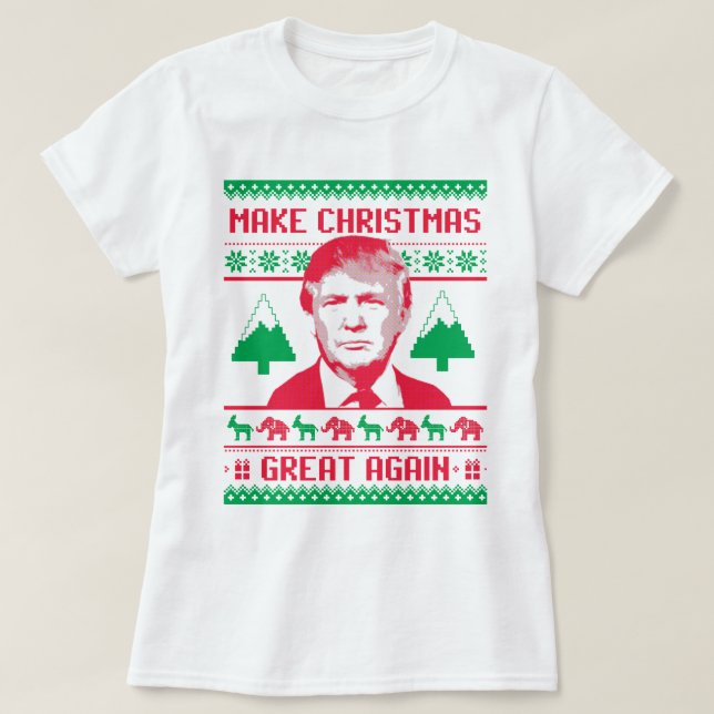 Camiseta Navidades de Trump - Que los Navidades vuelvan a s (Diseño del anverso)