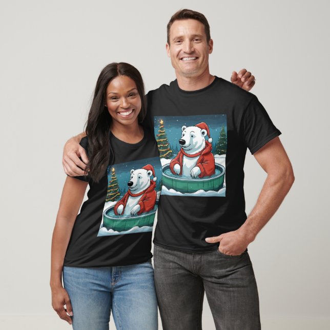 Camiseta Navidades De Tuberías Calientes De Oso Polar (Unisexo)