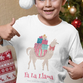 Camiseta Navidades de un animal ilustrado a mano de la llam
