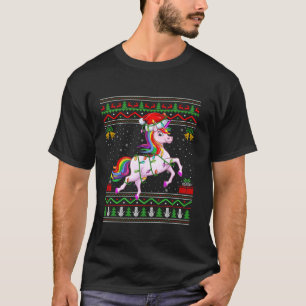 Camiseta Navidades de unicornio alumbran navidad suésima