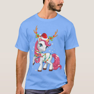 Camiseta Navidades de Unicornio iluminan divertida familia 