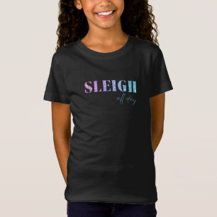 Camiseta Navidades de Unicornio Purpurina Sleigh All Day