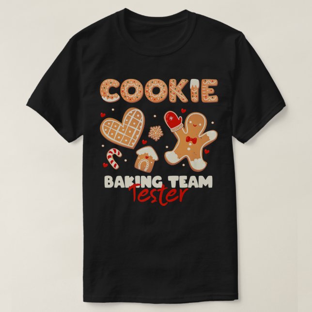 Camiseta Navidades de vacaciones de Cookie Baking Team Test (Diseño del anverso)