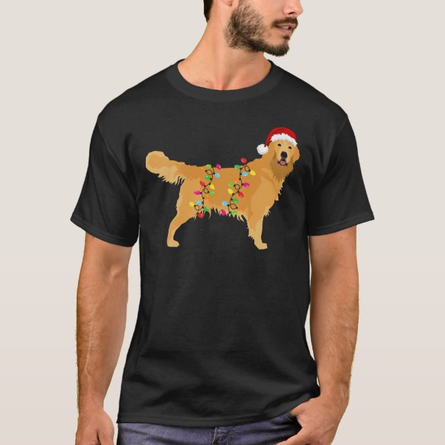 Camiseta Navidades de vacaciones de Golden Retriever Light  (Anverso)