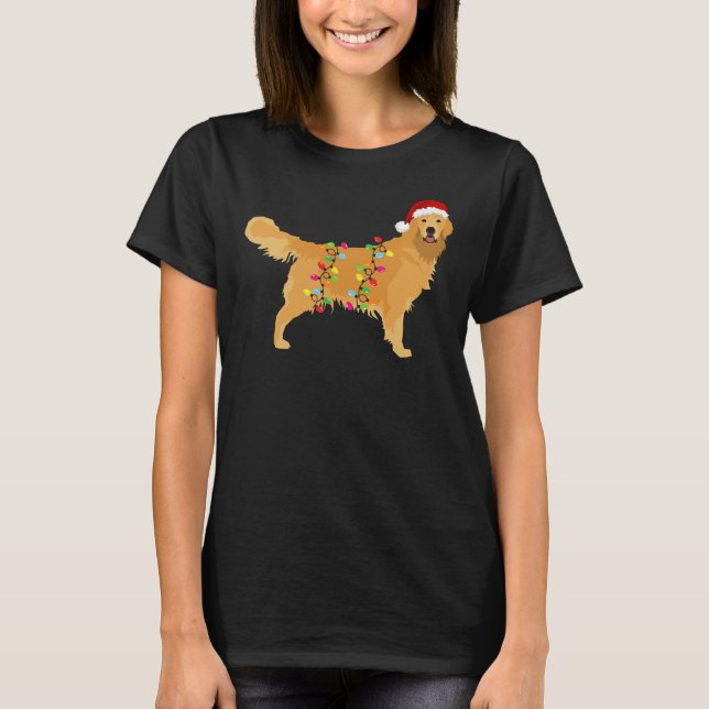 Camiseta Navidades de vacaciones de Golden Retriever Light  (Anverso)