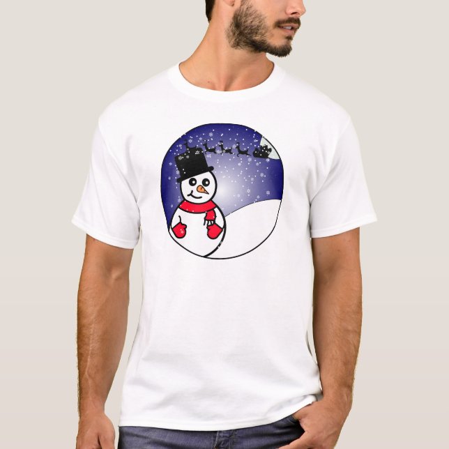 Camiseta Navidades de vacaciones de invierno de Cute Snowma (Anverso)