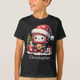 Camiseta Navidades de vacaciones de invierno de Robot con n