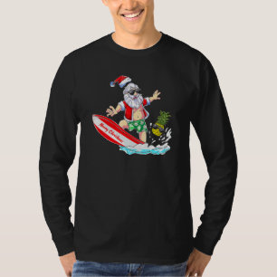 Camiseta Navidades De Vacaciones De Verano De Surfing Santa