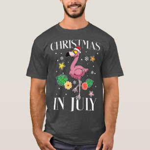 Camiseta Navidades De Vacaciones De Verano En Julio Flaming