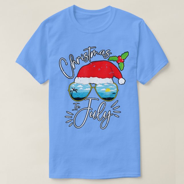Camiseta Navidades de vacaciones de verano en Santa Hat gaf (Diseño del anverso)
