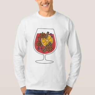 Camiseta Navidades de vacaciones vino tinto molido cóctel p