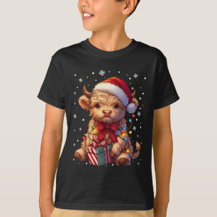 Camiseta Navidades de vacas de la región montañosa Highland