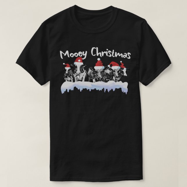 Camiseta Navidades de vacas Mooey Navidades Funny Heifer Co (Diseño del anverso)