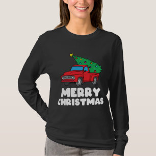Camiseta Navidades de vagones de época árboles de camiones