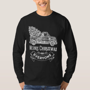Camiseta Navidades De Vagones Vintage X Mas Tree En Camión