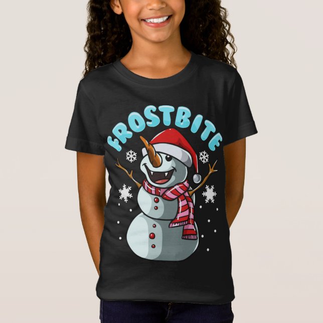 Camiseta Navidades de vampiros de Snowman con escarcha navi (Anverso)
