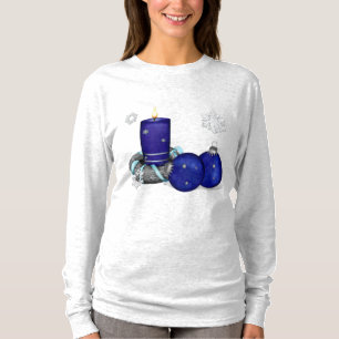 Camiseta Navidades de Velas Azules