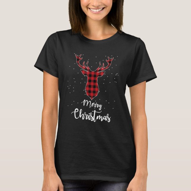 Camiseta Navidades de venado Red Buffalo Jugado Deer Merry  (Anverso)