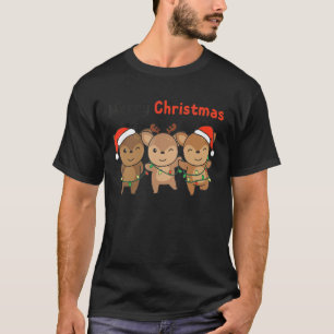 Camiseta Navidades de venados animales adoran la navidad de