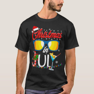 Camiseta Navidades De Verano De Gafas De Sol De Santa Hat E