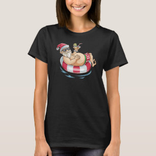 Camiseta Navidades de verano de Santa Floater Cocktail Beac