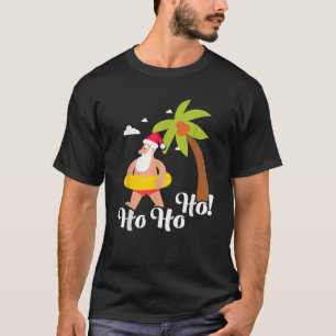 Camiseta Navidades de verano de Santa sobre vacaciones Ho H