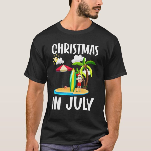 Camiseta Navidades De Verano De Vacaciones En Julio En Sant (Anverso)