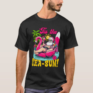 Camiseta Navidades De Verano Del Sea Sun Santa Beach En Ju