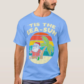 Camiseta Navidades De Verano Del Sea Sun Santa Beach En Ju