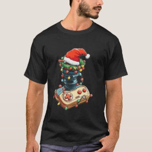 Camiseta Navidades de videojuegos retro de Arcade Joystick