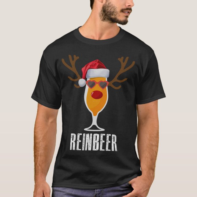 Camiseta Navidades de Vidrio de Cerveza Gorra de Reinbeer S (Anverso)