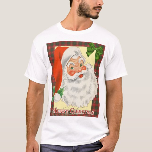 Camiseta Navidades de Vintage Santa Claus (Anverso)