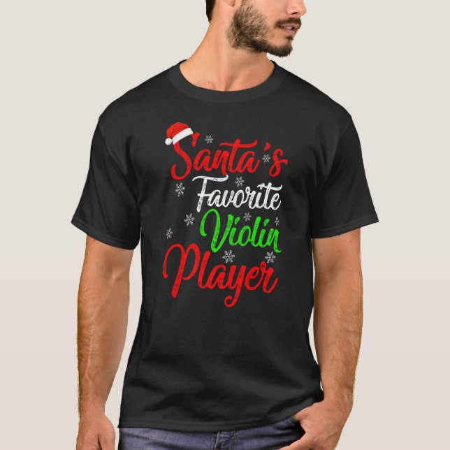 Camiseta Navidades de violinistas favoritos de Santa Lucía (Anverso)
