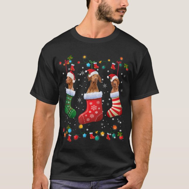 Camiseta Navidades de Vizsla se burlan de amante de los per (Anverso)