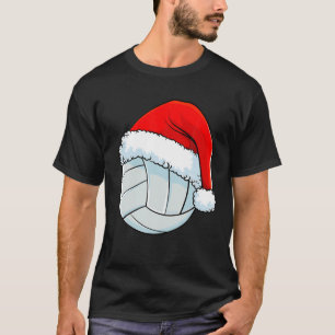 Camiseta Navidades de voleibol de Santa Hat Ball Hombres Mu