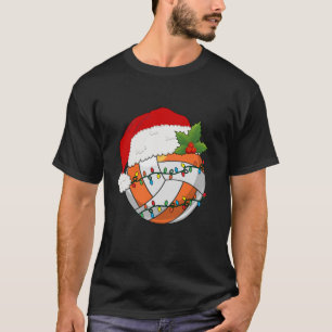 Camiseta Navidades de voleibol femenino Santa Hat