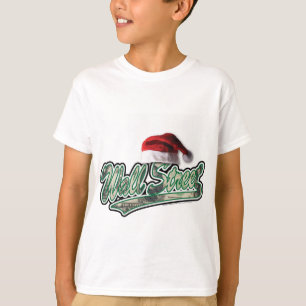 Camiseta Navidades de Wall Street con un Santa Hat