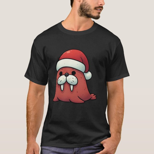 Camiseta Navidades de Walrus Claus Santa (Anverso)