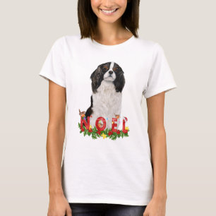 Camiseta Navidades de Watercolor Cavalier King Charles Noel