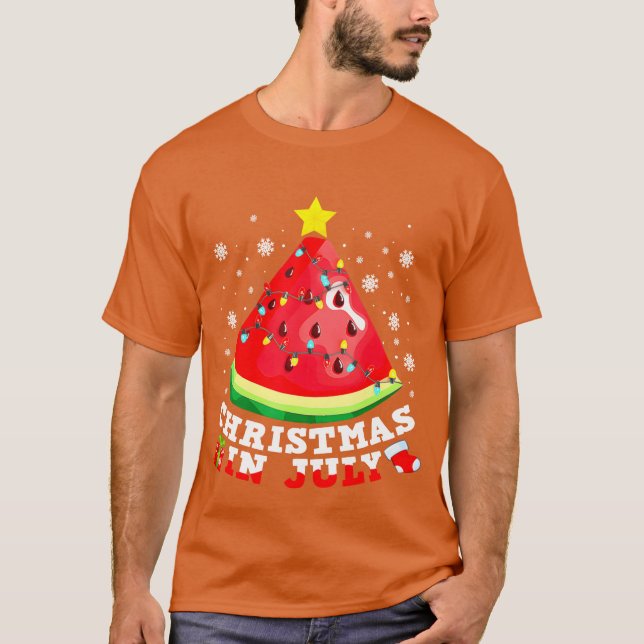 Camiseta Navidades de Watermelon Christmasree en julio (Anverso)