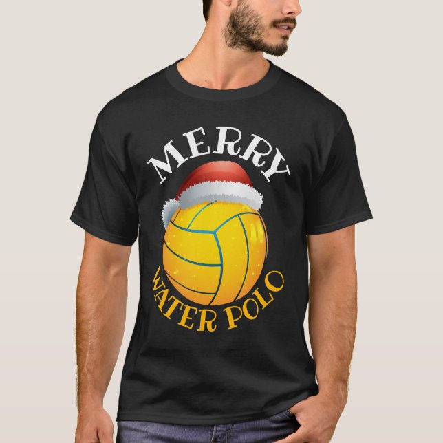 Camiseta Navidades de waterpolo pelean con Santa Hat (Anverso)