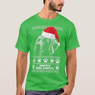Camiseta Navidades de Weimaraner Cute Happy Holidays