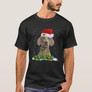 Camiseta Navidades de Weimaraner dan un regalo divertido pa