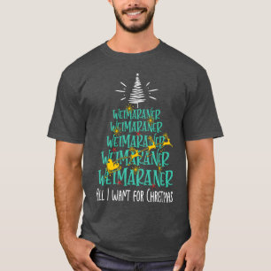 Camiseta Navidades de Weimaraner Regalo de raza de perro Ch