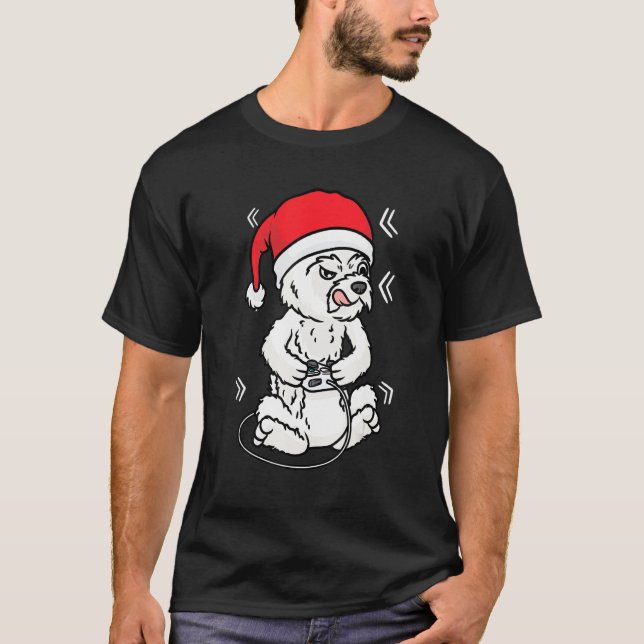Camiseta Navidades de West Highland White Terrier Video de  (Anverso)
