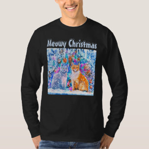 Camiseta Navidades de Winter Cats Pun Meowy