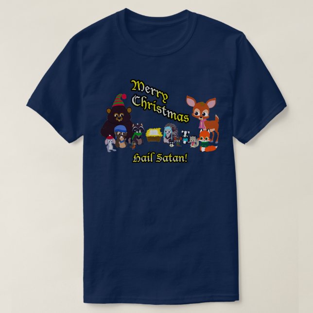 Camiseta Navidades de Woodland Critter  (Diseño del anverso)