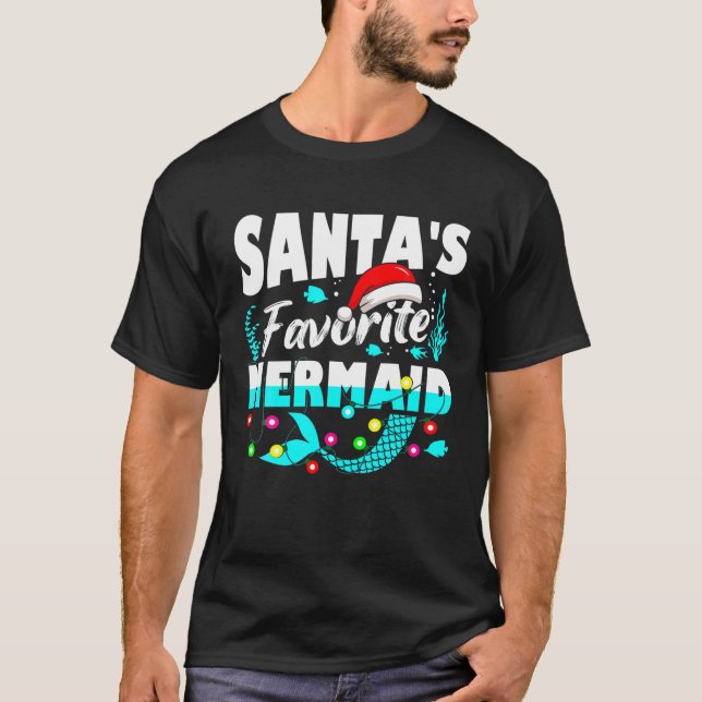 Camiseta Navidades de Xmas Funn de la sirena favorita de Sa (Anverso)